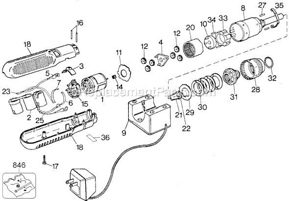 Page A Diagram and Parts List for 6991 Type 2 Black and Decker Electric Drill